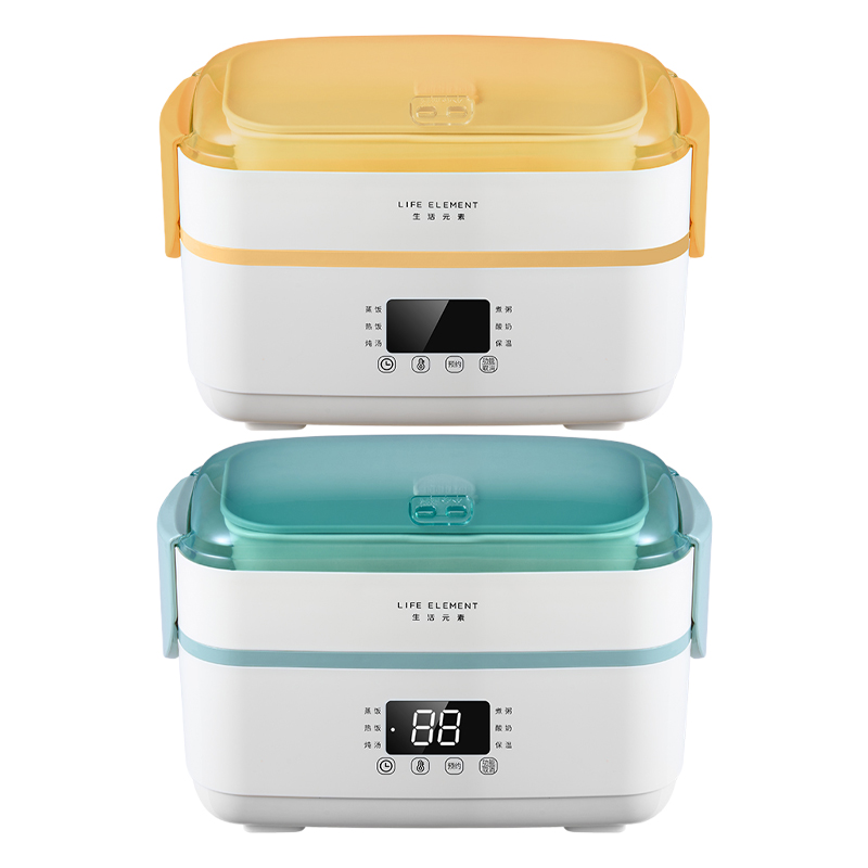 生活元素电热饭盒1.2L环流加热精致控温F38(颜色随机)
