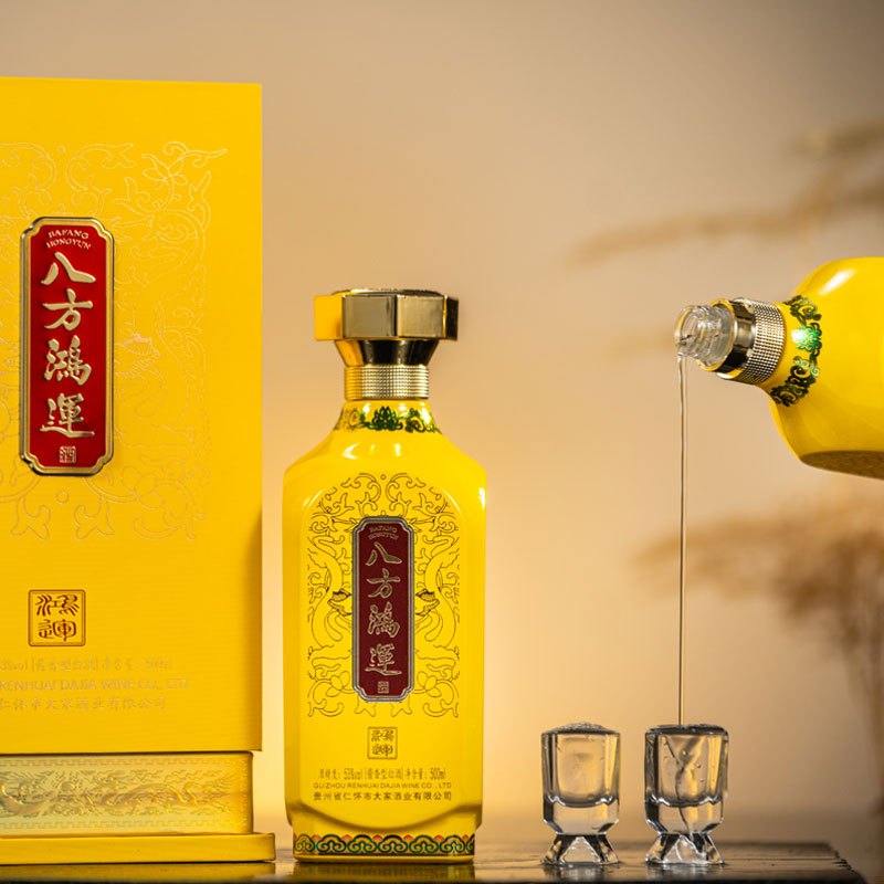 八方鸿运(黄金) 53度酱香型白酒 500ml单瓶装