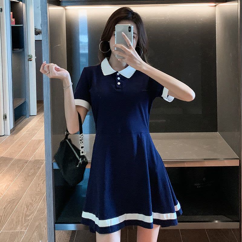 真维斯法式a字裙连衣裙夏装2022年新款女装超仙显瘦裙子轻熟名媛图片