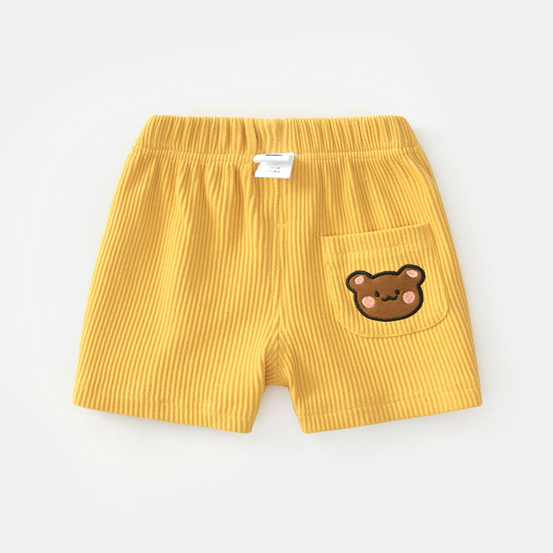 懿琪宝贝婴儿短裤男童五分裤夏款女童休闲裤儿童夏装小宝宝裤子 黄色