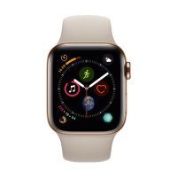 Apple Watch Series4 智能手表GPS+蜂窝网络款 44毫米金色不锈钢表壳搭配岩石色运动型表带