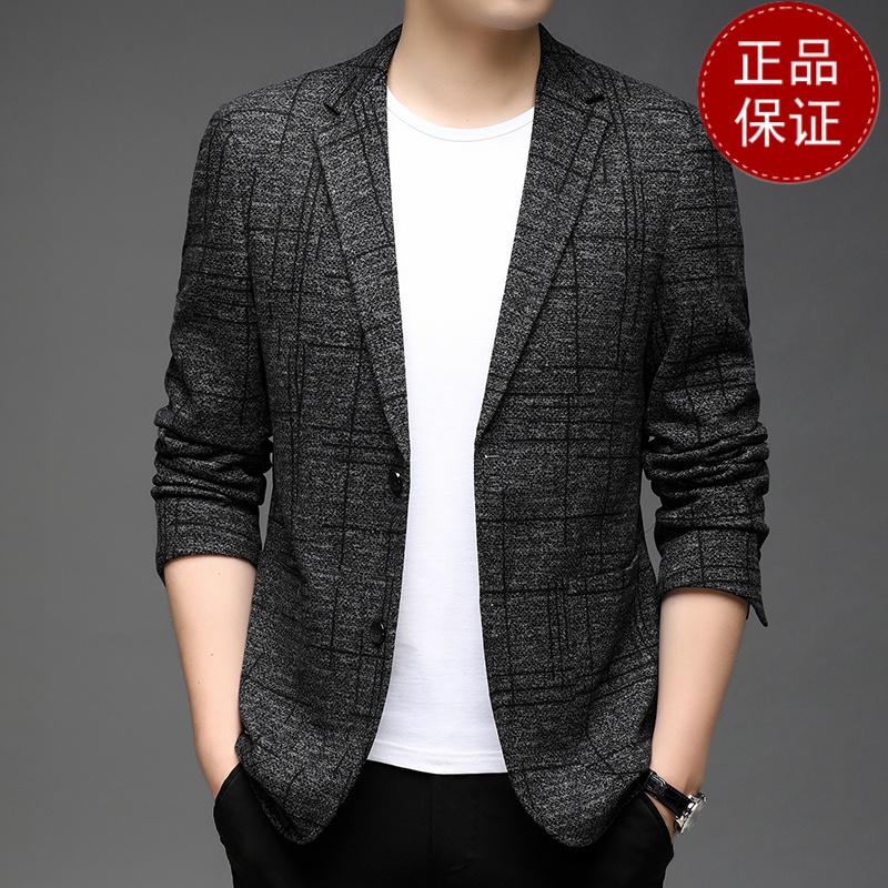 免费退换2021春秋单西装男士单西痞帅上衣休闲西服韩版便西外套潮流春秋单西修身外套西服西_913_346 180 灰色