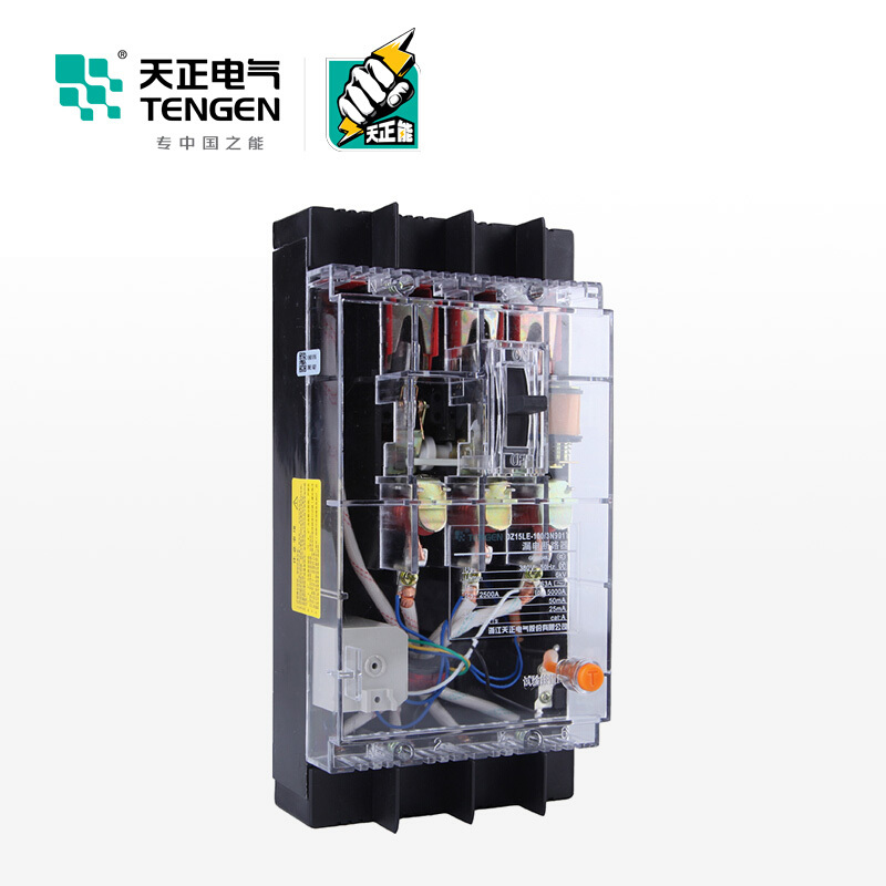 天正电气DZ15LE-100 5KA 热磁式100A 4P 手动固定式 380V 01020010286 塑壳漏电断路器