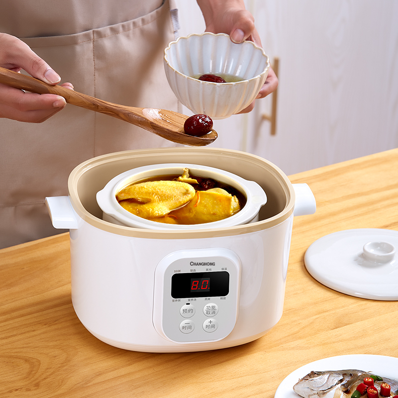 长虹changhong电炖盅陶瓷内胆煲汤煮粥锅隔水炖盅燕窝甜品多功能家用
