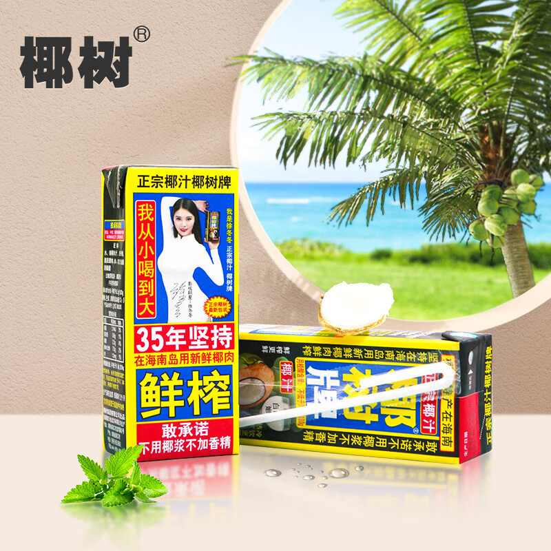 椰树 椰汁正宗椰树牌椰子汁 245ml*24盒 整箱装 新老包装随机发货 20箱起发货