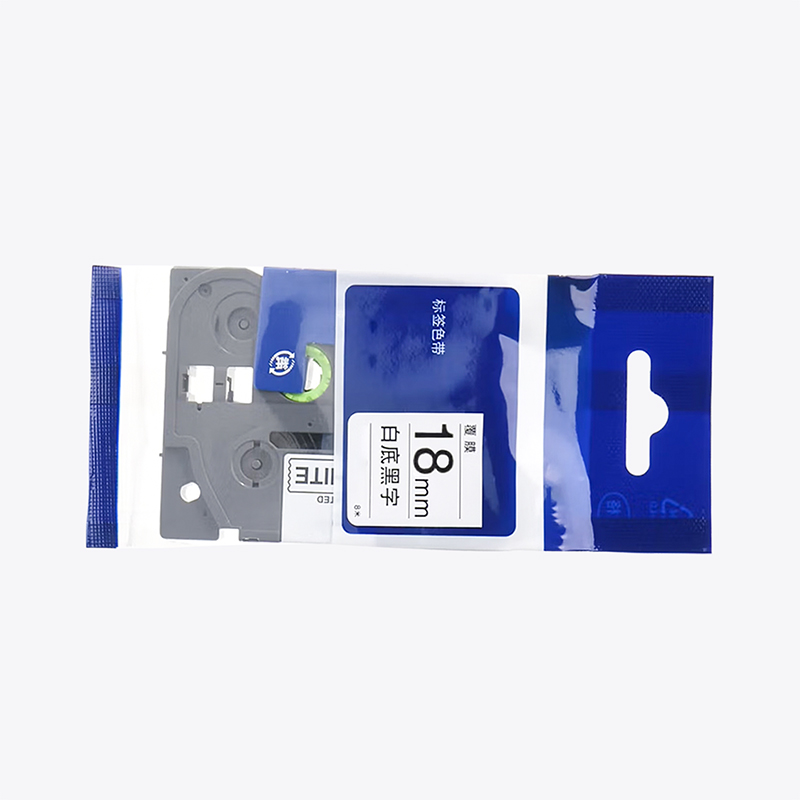 鸿灵睿芯 RX-HLSD06 18mm*8m 通用型 标签打印机色带 (计价单位:支)白底黑字高清大图