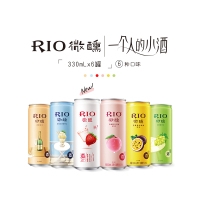 [新口味in]RIO锐澳鸡尾酒洋酒果酒预调酒微醺草莓乳酸菌6口味330ml*6罐套装