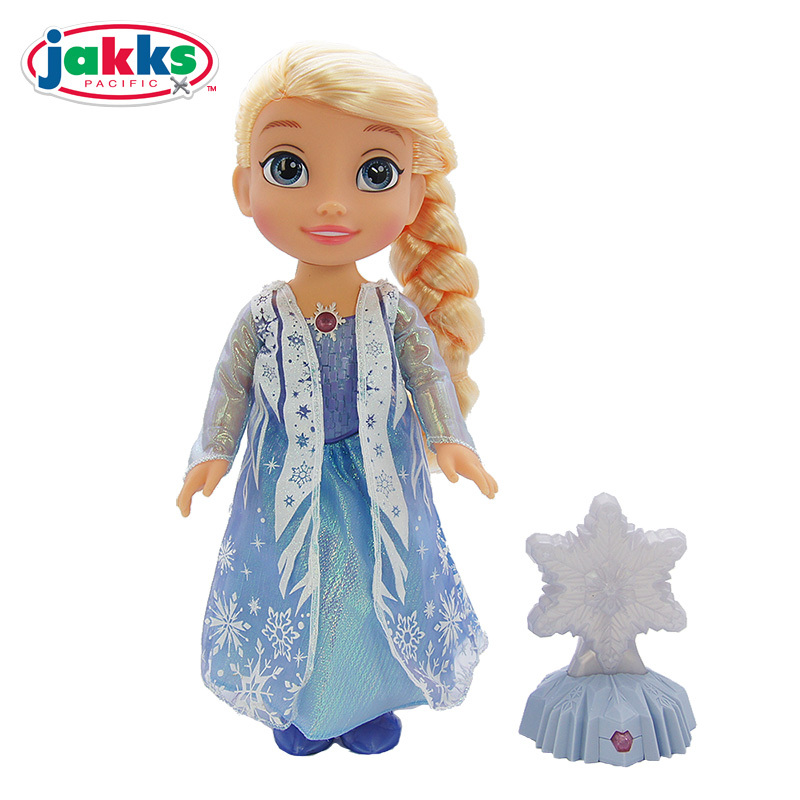 jakks 迪斯尼女孩玩具 冰雪奇缘艾莎发光公仔29775