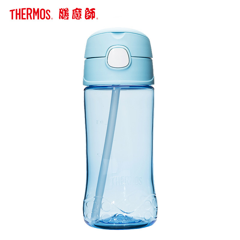 膳魔师(Thermos)F4011T儿童学生可爱儿童杯卡通膳魔師Tritan吸管杯塑料杯牛奶杯 杯子450ML外出/家用高清大图