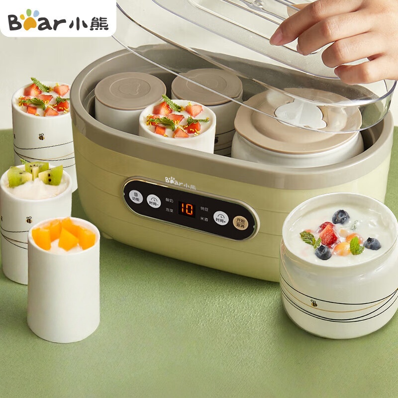 小熊(Bear)SNJ-C10P2 酸奶机 家用全自动大容量分杯米酒机酸奶发酵菌纳豆泡菜机