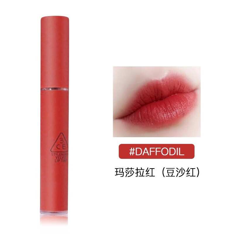 韩国3ce哑光丝绒唇釉新款雾面秋冬口红液体显白提升气色 #DAFFODIL(豆沙色)4g