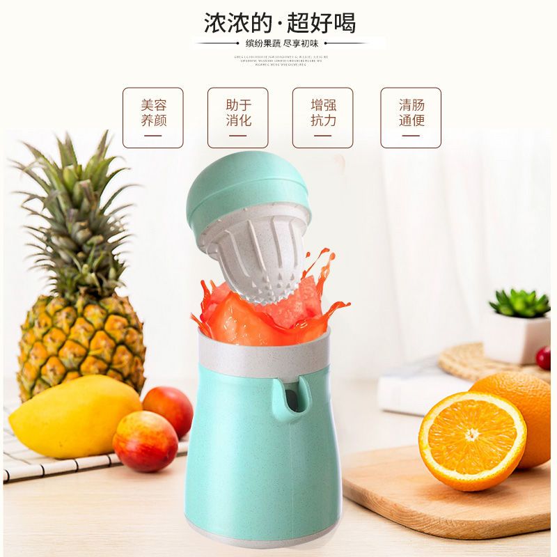 器简易迷你炸果汁杯小型家用水果柠檬榨汁器|升级款企鹅榨汁机北欧绿