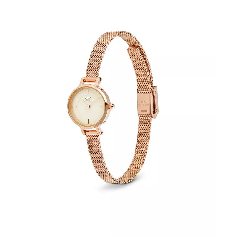 丹尼尔惠灵顿(Daniel Wellington)女士机械表玫瑰金圆形表盘时尚迷你款可换表带防水手表