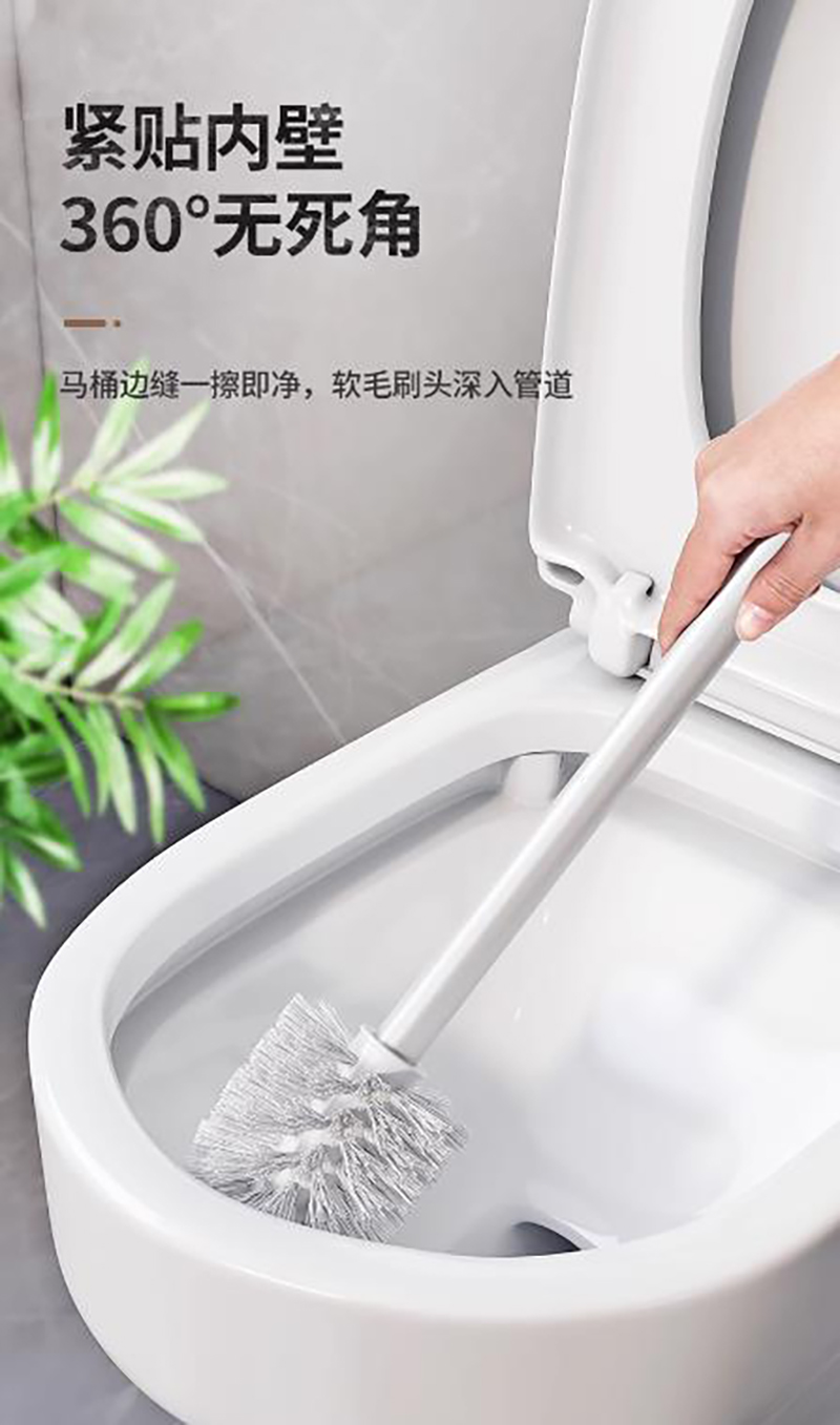 佳耐杰 壁挂式圆头马桶刷铝合金杆 标准款/个高清大图