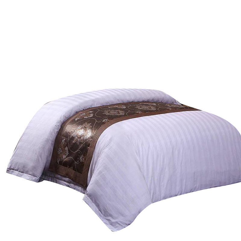 比韩(BIHAN)纯棉纯色暗条纹床上用品被套