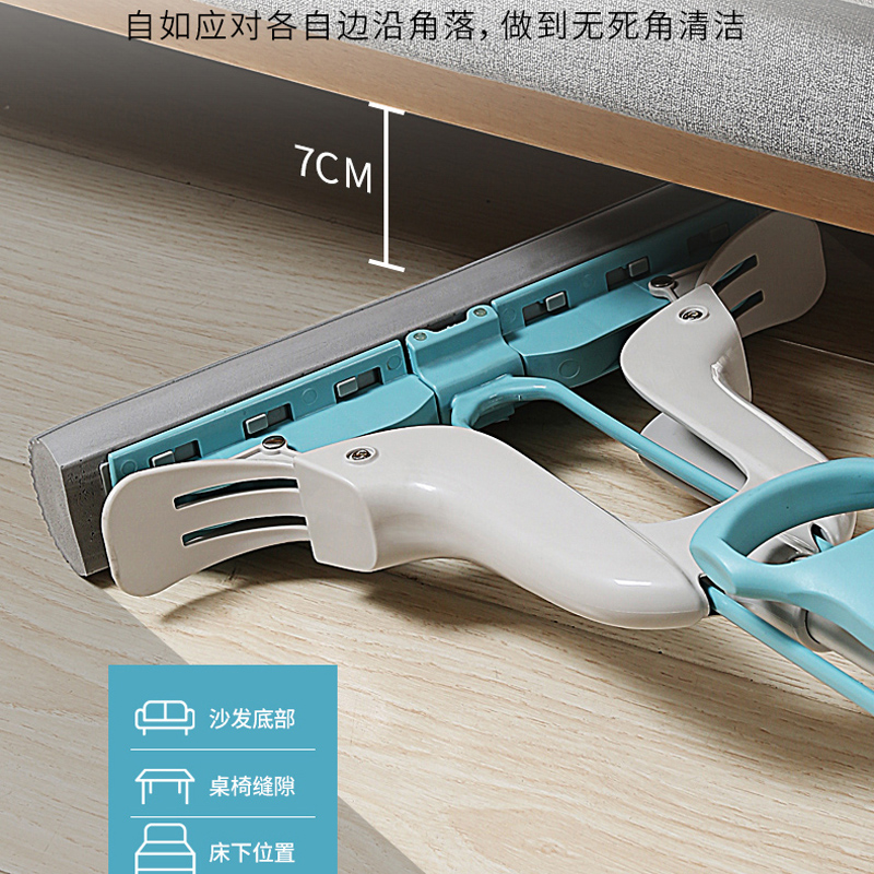 美丽雅胶棉拖把 34cm伸缩杆139cm2拖头吸水海绵干湿两用免手洗一拖净2025高清大图