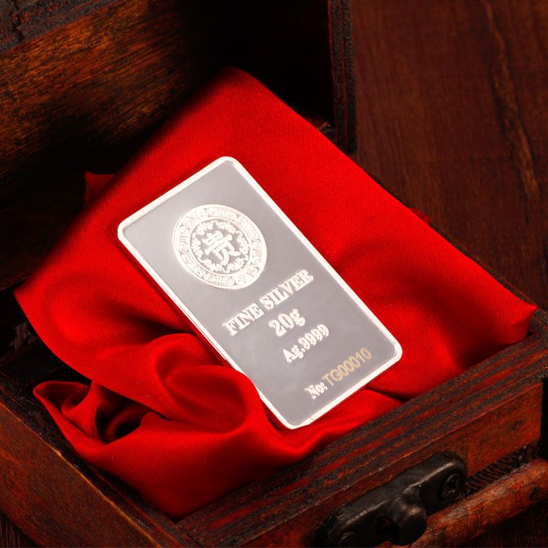 素竹 足银白银 20g贵字银条银砖银料 投资理财赠礼高清大图