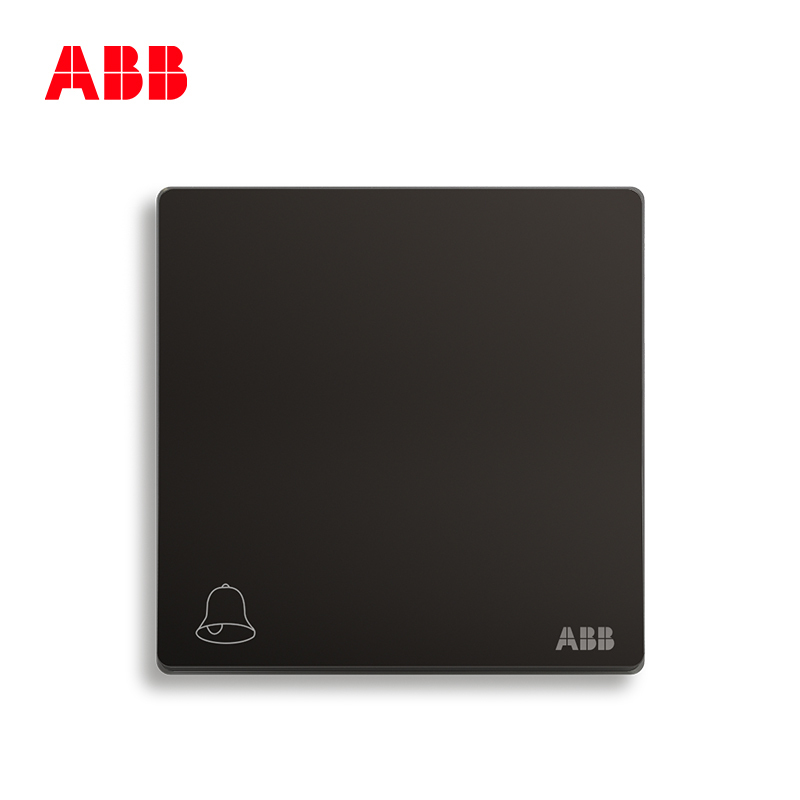 ABB开关插座 轩致无框 星空黑色铃开关AF429-885