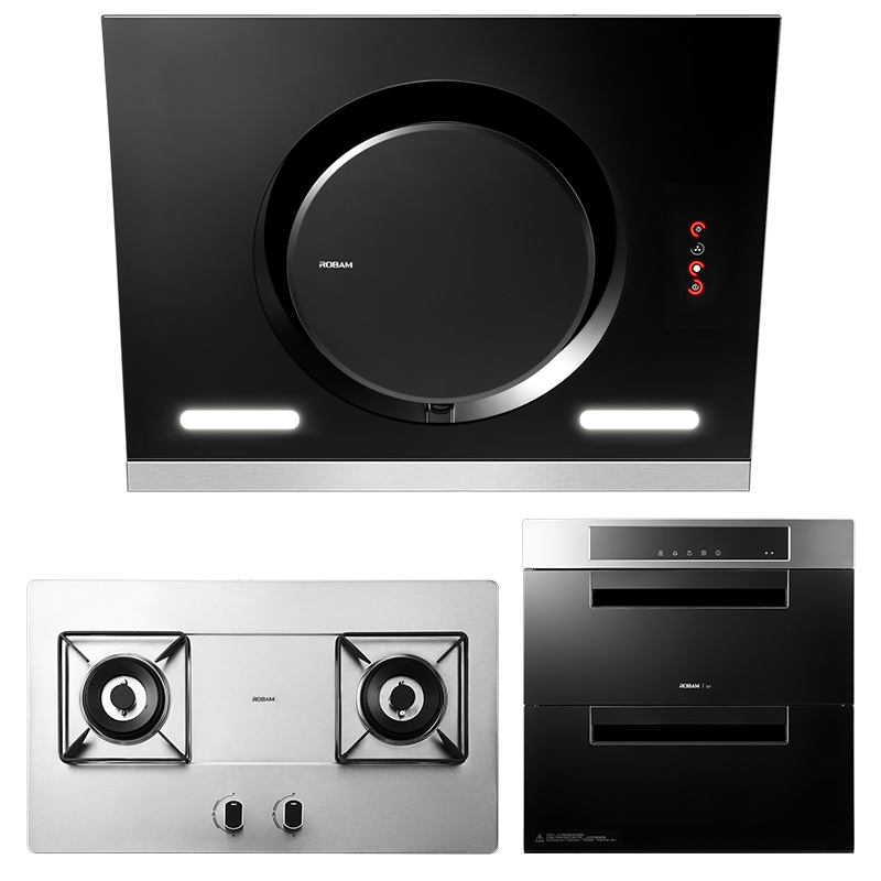 老板(ROBAM)19立方侧吸式触控式油烟机燃气灶消毒柜消毒碗柜油烟机套餐CXW-200-26A5S+56G1+727高清大图