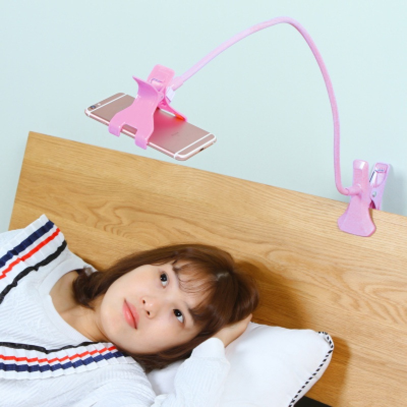 火豹手机支架懒人桌面床头夹看电视电影追剧看片多功能支驾固白色普通