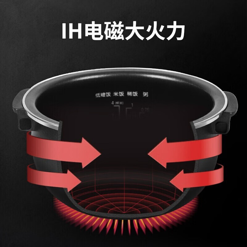 九阳 F20T-F520 电饭煲家用 2L铁釜内胆 IH电磁加热电饭锅钢化玻璃面板高清大图