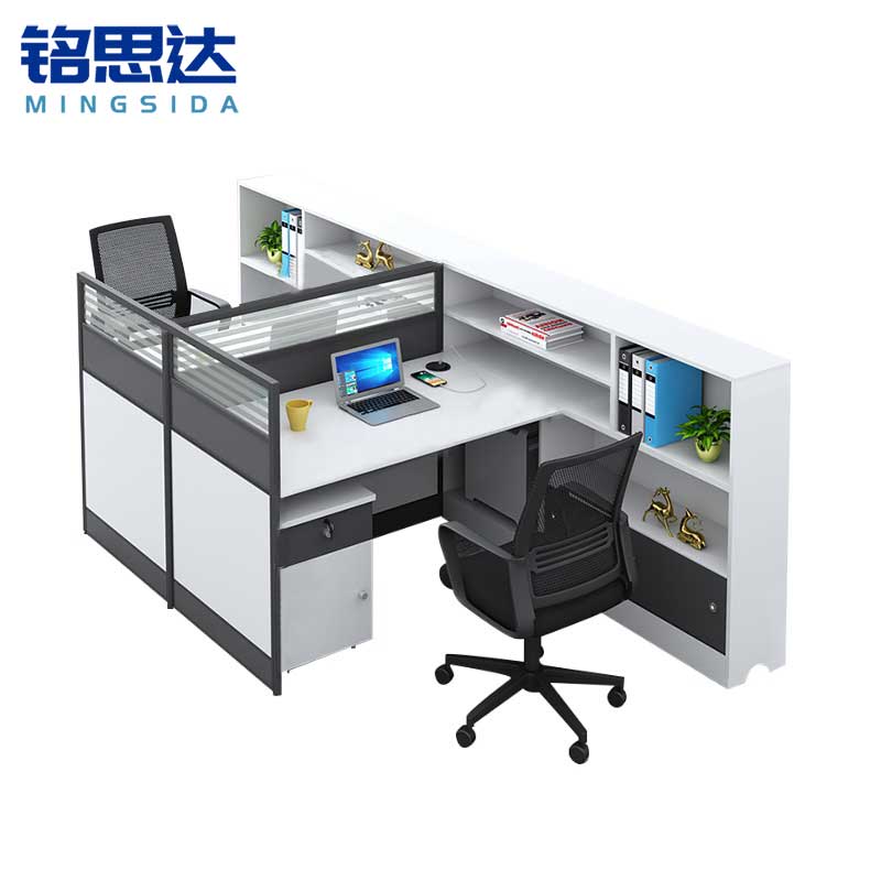 铭思达办公桌屏风工位T型双人位套高清大图