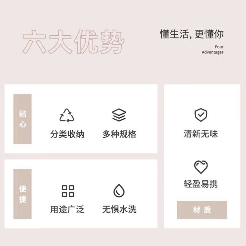 西屋(WESTINGHOUSE)斜纹干湿分仓六件套 XH04收纳袋行李箱整理衣服分装旅游衣物图片