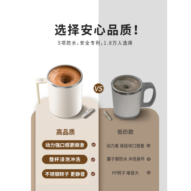 个杯堂 ONEDAY新款全自动搅拌杯咖啡杯懒人磁力电动充电款旋转摇摇奶杯子限量色