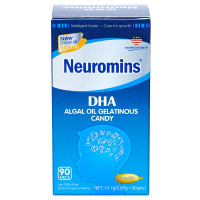 美国纽曼斯贝儿型DHA藻油凝胶糖果 Neuromins儿童型90粒 美国进口海藻油 幼儿通用