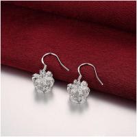 E081Women silver plated earring镀925纯银日韩时尚创意耳环饰品