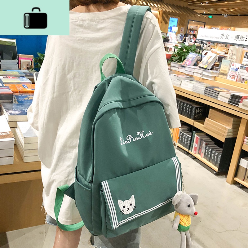 初中生书包女韩版高中学生小清新可爱ins风少女百搭大学生双肩包NEWLAKE高清大图