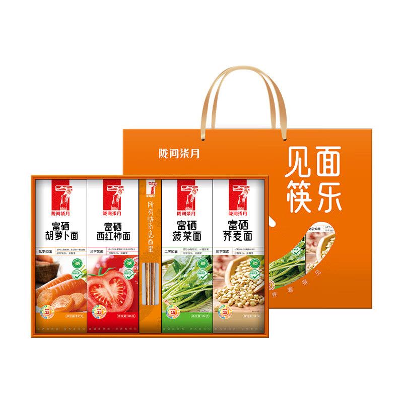 陇间柒月 见面筷乐1.2kg(富硒面)*3图片