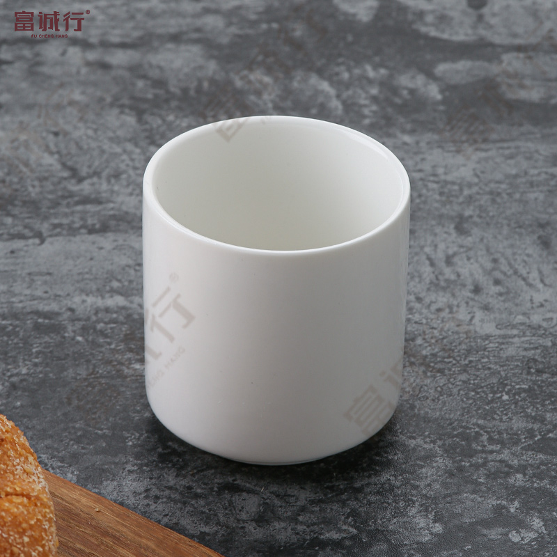 富诚行 美星茶杯 72*66mm 陶瓷杯 白色 (计价单位:个)