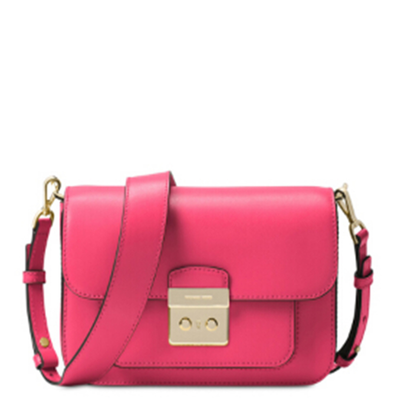 [直营]迈克·科尔斯(MICHAEL KORS) 牛皮 MK SloanEditor大号 软牛皮搭扣女包 单肩包斜挎包