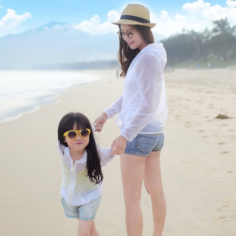 2018夏季大码防晒衣女长袖防紫外线短款防晒服百搭母女短外套