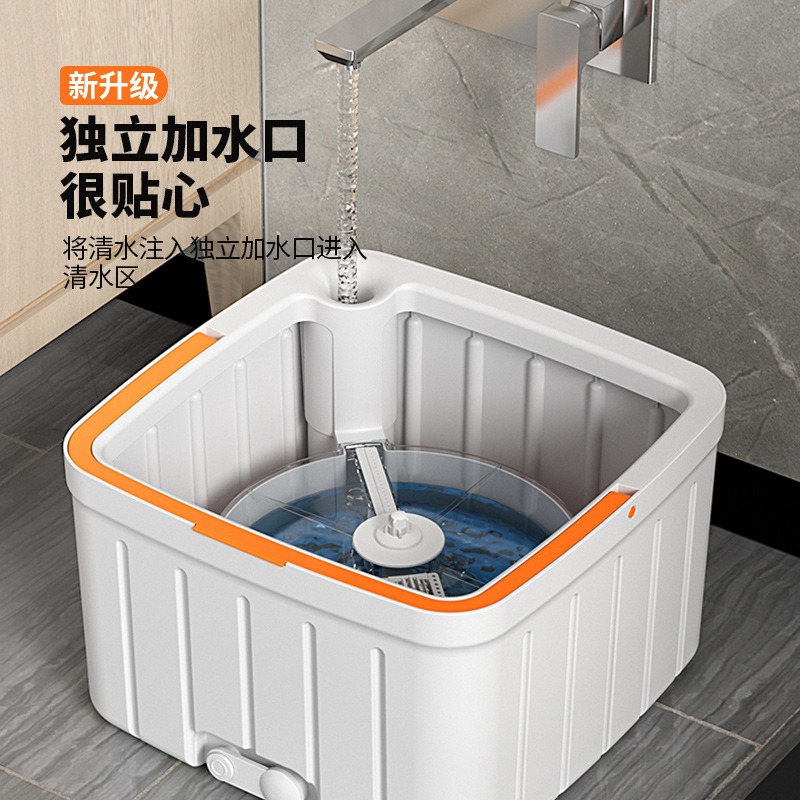 丽佳邦懒人家用净污水分离免手洗旋转拖地擦地拖布吸水平板拖把 超细纤维拖把布[3片装]高清大图