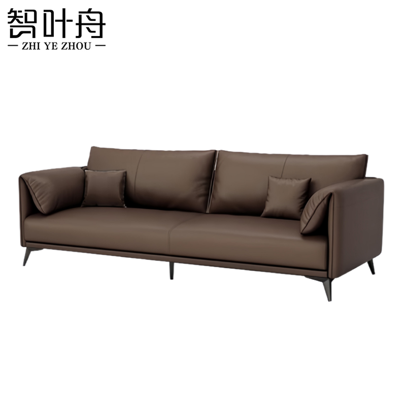 智叶舟会议沙发三人位200*85*85cm张高清大图