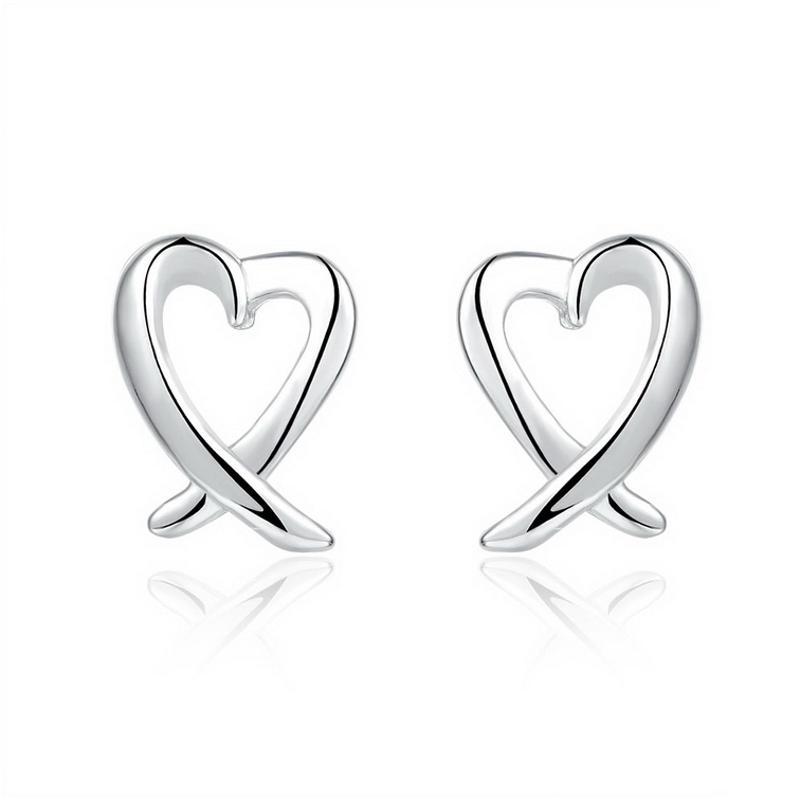 E055 Women silver plated earring 镀925纯银耳环时尚创意耳钉女