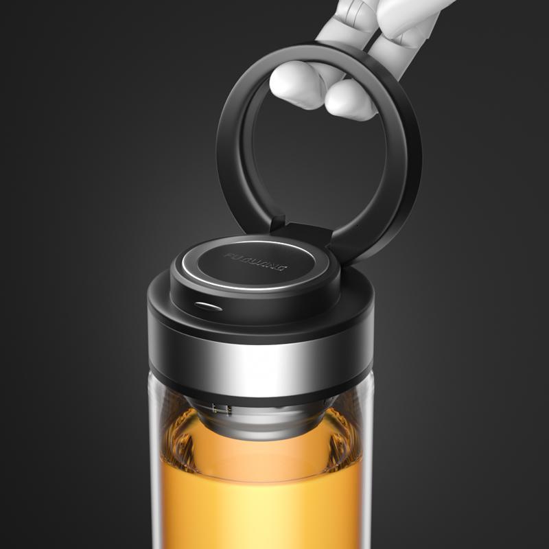 富光fga玻璃杯便携单层泡茶杯男水杯子大容量双层加厚透明单层600ml