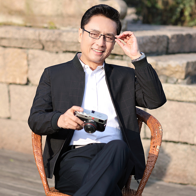 newlake2019新款爸爸秋装外套中老年人春秋季夹克男40中年男士50岁外