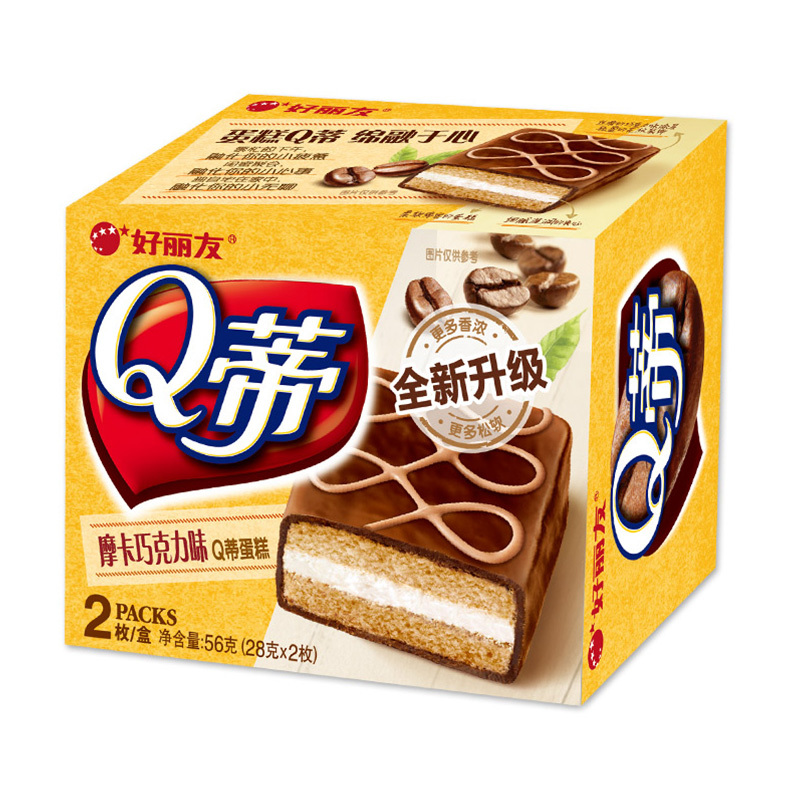 好丽友(Orion) 糕点 Q蒂蛋糕 摩卡巧克力味56g/盒 2枚(蛋糕礼盒)