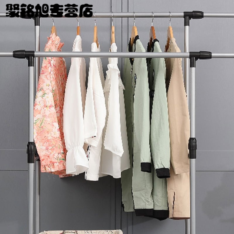 升降伸缩晾衣架落地折叠室内外双杆晒衣架家用阳台挂衣架晾衣杆生活日用洗晒用品衣架