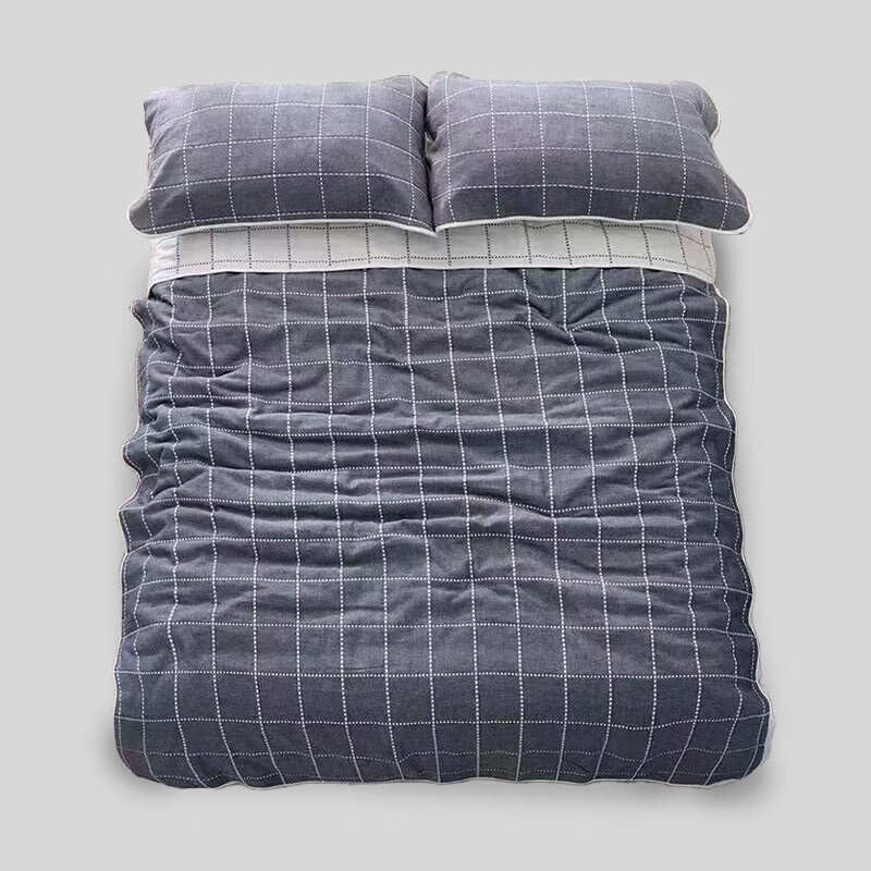 无印良品A类全棉六层纱毛巾毯(被)MJ-Q2025-0370藏蓝高清大图