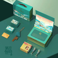 茅台文创端午礼盒 53度酱香型白酒飞天(50ml*2瓶+水晶玻璃酒杯2个+艾草精油皂1个+艾草香囊1个) 礼盒装