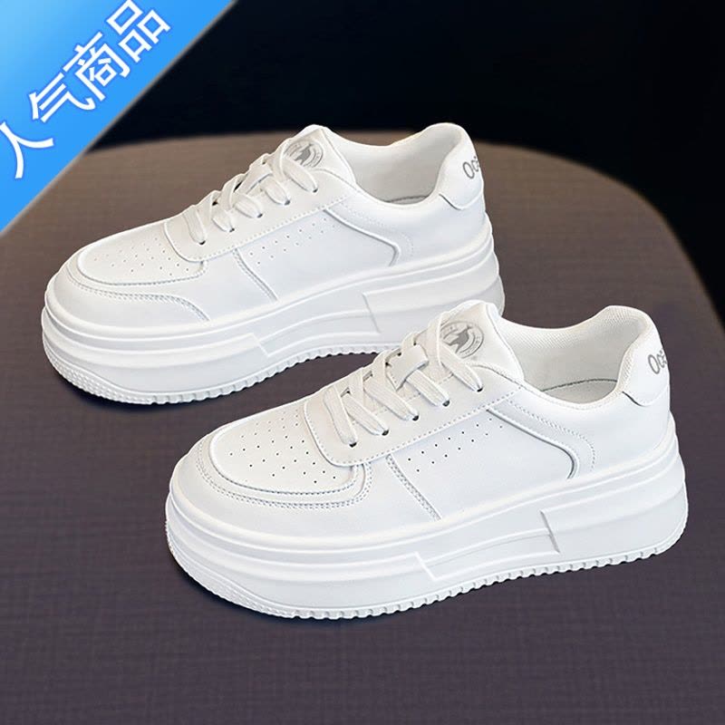 SUNTEK厚底小白鞋女2023春夏季新款舒适ins板鞋休闲鞋百搭小白鞋子女鞋图片