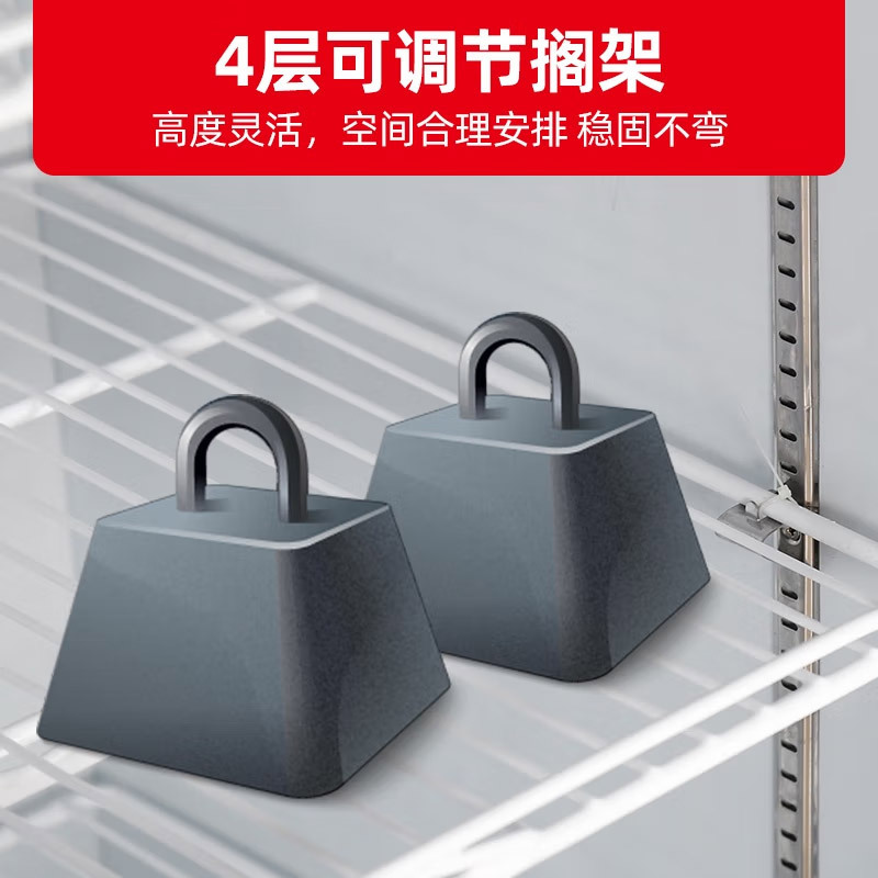 星星(XINGX)1229升商用三门厨房冰箱 全冷藏玻璃门展示冰柜 啤酒饮料鲜花保鲜柜BC-1300E