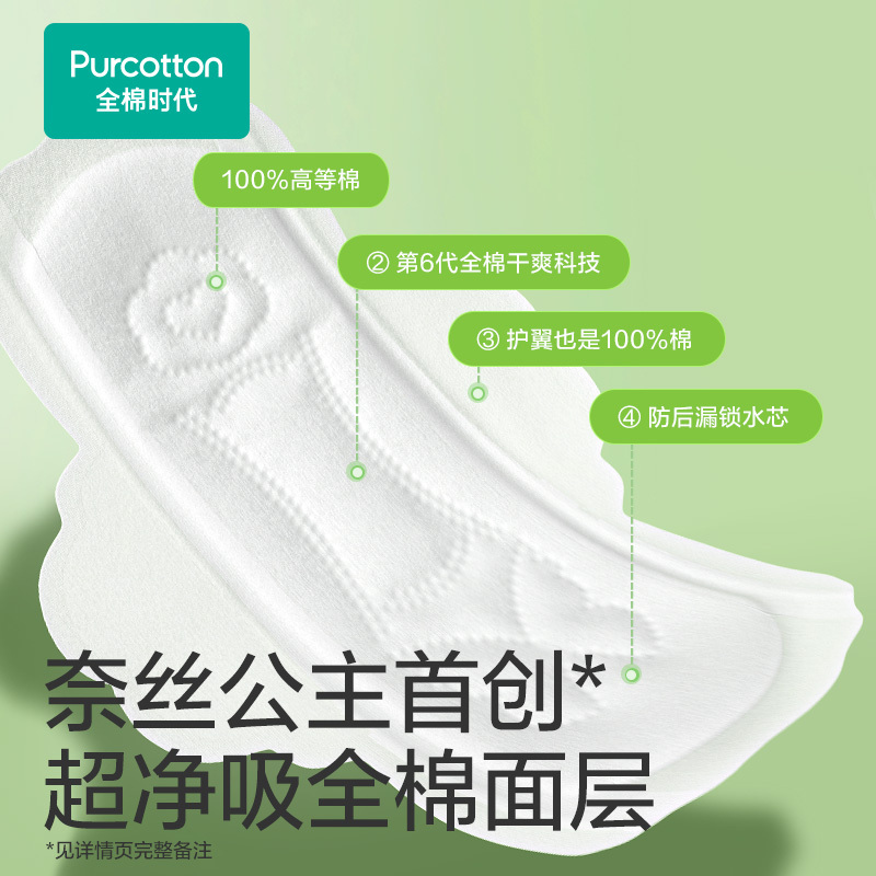 全棉时代-卫生巾超净吸亲肤超薄护垫 150MM,20片/盒 *10-PMC23700012高清大图