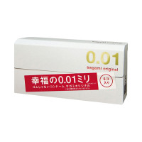 日本进口相模(SAGAMI)幸福相模超薄款0.01避孕套 男用安全套 001标准版 5只装/盒