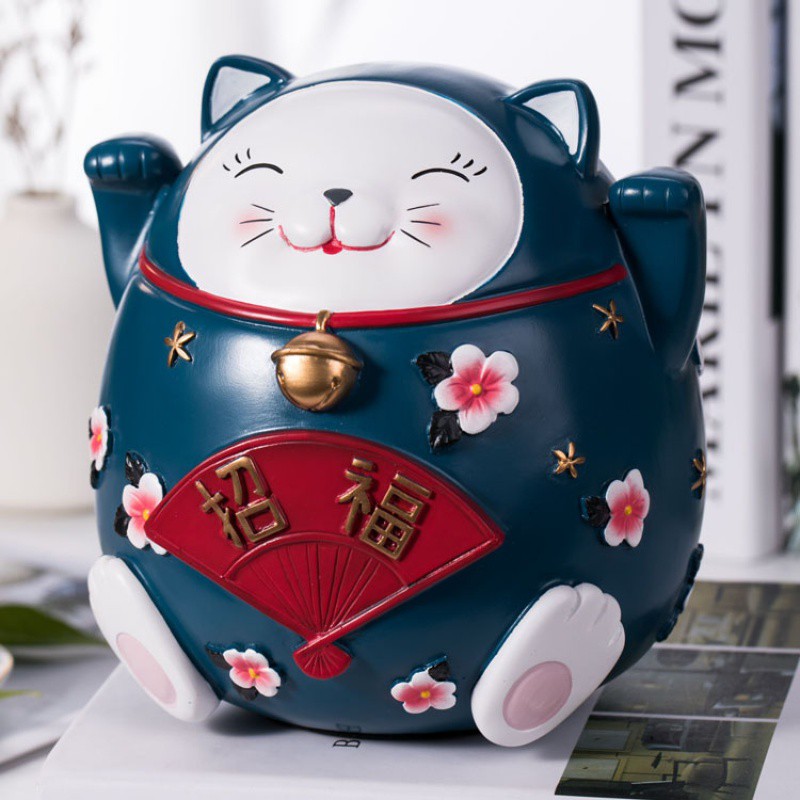 猫摆件大号发财猫创意开业礼品店铺开张个性收银台存钱罐 三维工匠 胖猫【送防滑垫】_103