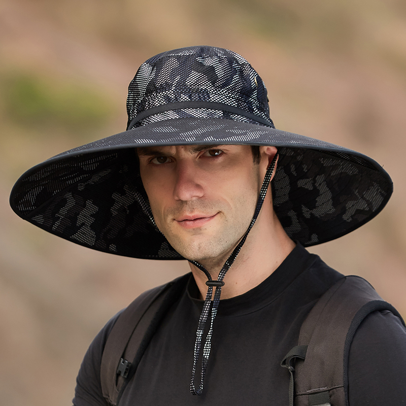 盛世尼曼男士户外登山帽子夏季渔夫帽时尚休闲遮阳帽男防晒沙滩钓鱼
